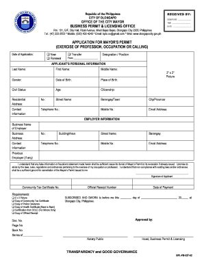 (NEW) ONLINE OCCUPATIONAL PERMIT .